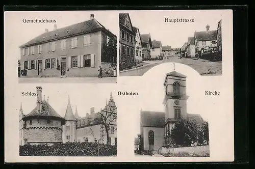AK Osthofen, Gemeindehaus, Schloss, Hauptstrasse