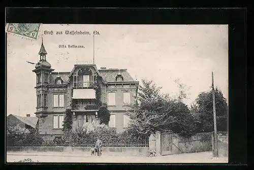AK Wasselnheim, Villa Hoffmann im Sonnenschein