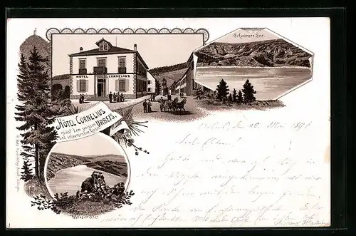 Lithographie Urbeis, Hotel Cornelius, Schwarzer See