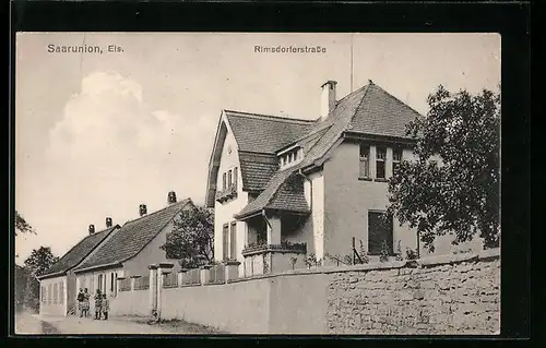 AK Saarunion /Els., Häuser an der Rimsdorferstrasse