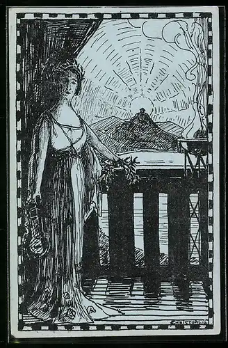 Künstler-AK Karlsruhe, Seminar I, VIc, Abitur 1912