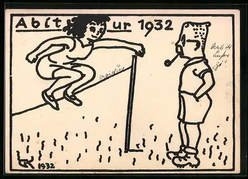 Künstler-AK Karlsruhe, Abitur 1932, Absolvia