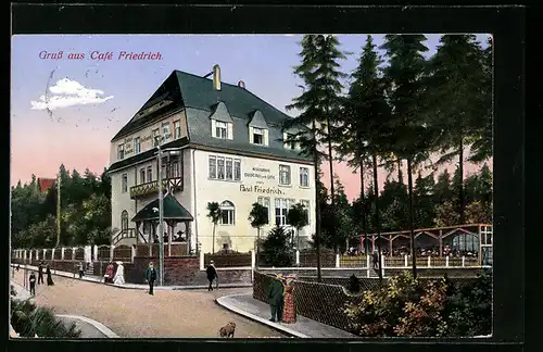 AK Augustusburg / Erzgeb., Cafe-Restaurant Villa König Albert von Paul Friedrich