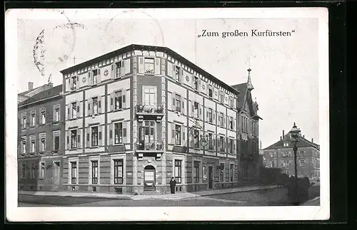 AK Karlsruhe, Hotel Zum grossen Kurfürsten