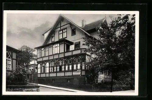 AK Wernigerode a. Harz, Hotel-Fremdenheim Brückner, Frockestrasse 17