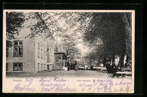 AK Schulau, Gasthaus Zum Parnass von W. Harder