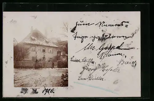 Foto-AK Gössweinstein, Haus an der Wagnershöhe, 1910