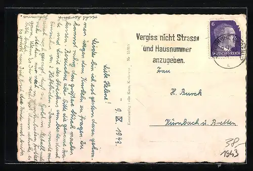 AK Karlsruhe-Rüppurr, Graf-Ebersteinstrasse, von einer Freifläche gesehen