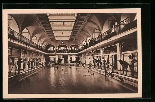 AK Karlsruhe, Städtisches Vierordtbad, Schwimmhalle