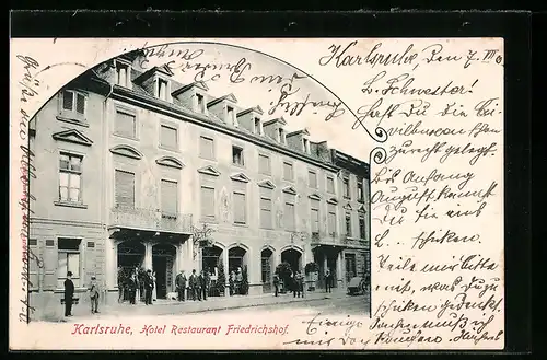 AK Karlsruhe, Hotel Restaurant Friedrichshof