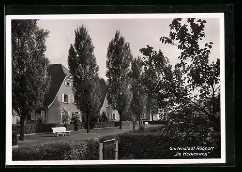 AK Karlsruhe-Rüppurr, Gartenstadt, Im Heckenweg