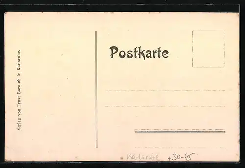 Künstler-AK Karlsruhe, Badische Landtagswahlen 1905, Jolly-Figur mit Schraubstock als Hilfe der Liberalen