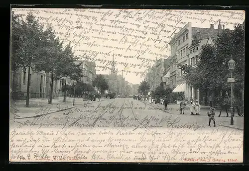 AK Lübeck, Blick in die Mühlenstrasse