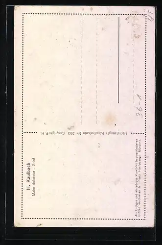 Künstler-AK Hermann Kaulbach: Maria mit Jesuskind, Und es wird ein Schwert..., Ev. Luc II., 35