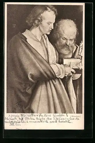 AK Johannes & Petrus blicken gemeinsam in die Bibel