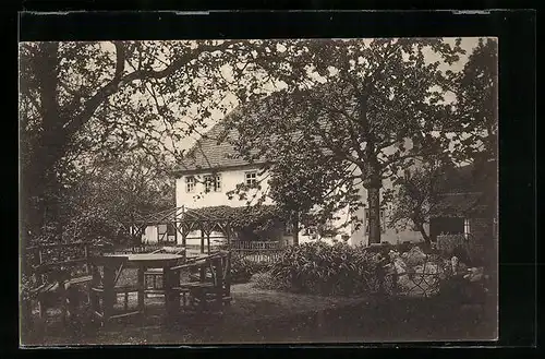 AK Hann-Münden, im Garten am neuen Haus