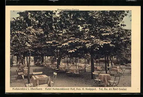 AK Hahnenklee im Oberharz, Hotel Hahnenkleeer Hof, auf der Terrasse