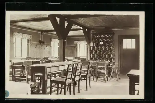 AK Grosssteinberg b. Grethen, das Leipziger Naturfreundehaus, im Tagesraum