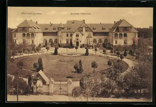 AK Berlin-Schlachtensee, Gartenansicht vor dem Kurhaus Hubertus