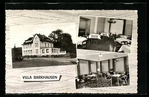 AK Bad Eilsen, die Kurpension Villa Barkhausen, in den Gasträumen