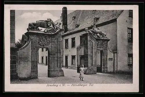 AK Arnsberg i. W., Kind am Hirschberger Tor