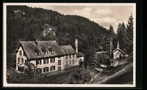 AK Bad Boll, Blick auf das Kurhaus im Tal