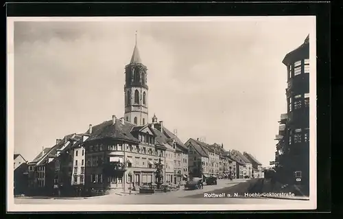 AK Rottweil a. N., Blick in die Hochbrücktorstrasse