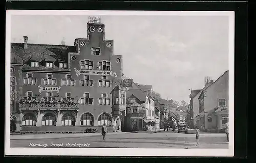 AK Hamburg-Neustadt, Hotel Hamburger Hof auf dem Joseph Bürckelplatz