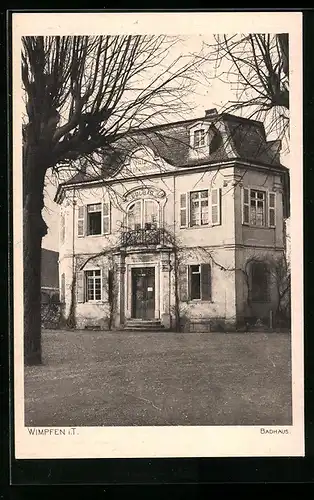 AK Wimpfen i. T., Partie vor dem Badhaus