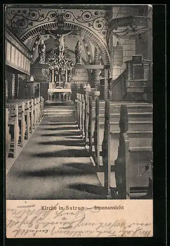 AK Satrup, Innenansicht der Kirche