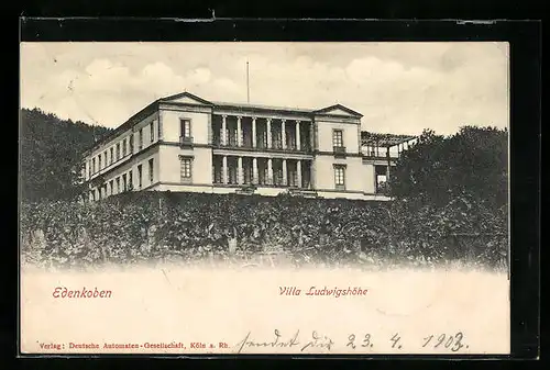 AK Edenkoben, vor der Villa Ludwigshöhe