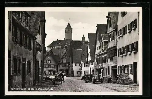 AK Dinkelsbühl, Blick in die obere Schmiedgasse