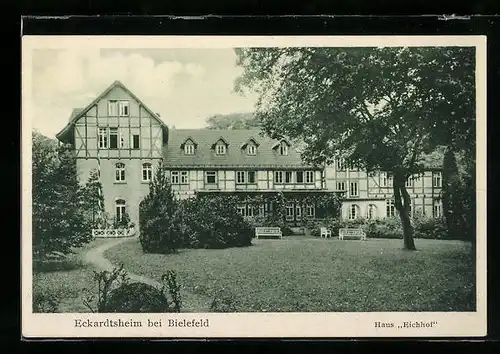 AK Eckardtsheim bei Bielefeld, vor dem Haus Eichhof
