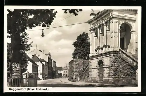 AK Deggendorf in der Bayer. Ostmark, Strasse durch die Stadt