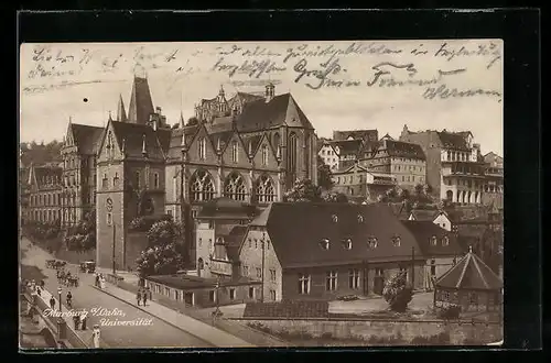 AK Marburg a. Lahn, Stadtansicht mit der Universität