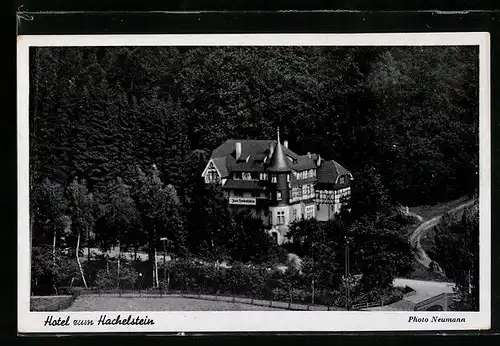 AK Asbach im Thür. Wald bei Schmalkalden, Blick auf das Hotel zum hachelstein