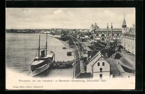 AK Düsseldorf, Industrie- und Gewerbe-Ausstellung 1902, Panorama