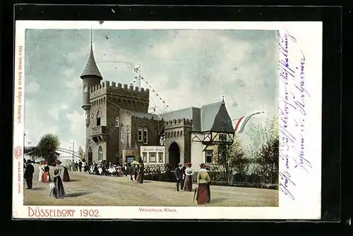 AK Düsseldorf, Industrie- und Gewerbe-Ausstellung 1902, Weinhaus Klein