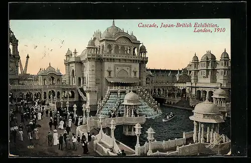 AK London, Japan-British Exhibition 1910, Cascade