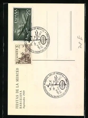 AK Barcelona, Fiestas de la Merced, Septiembre 1959