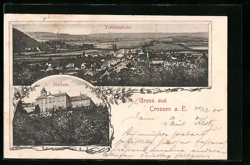 AK Crossen a. E., Schloss, Totalansicht