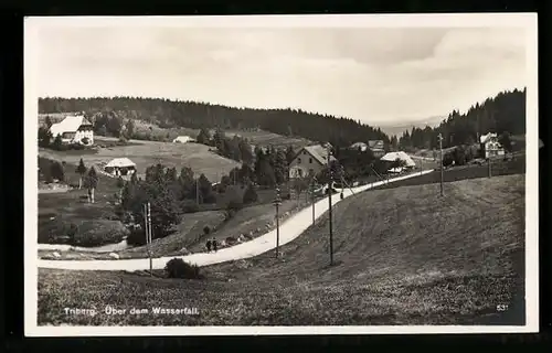 AK Triberg / Schwarzwald, über dem Wasserfall