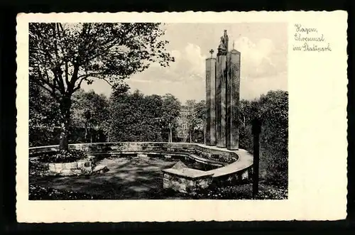 AK Hagen i. W., Ehrenmal im Stadtpark