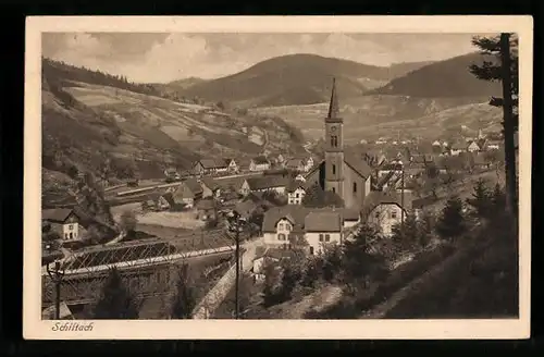 AK Schiltach, Blick vom Kirchberg