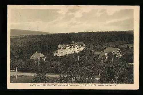 AK Schömberg / württ. Schwarzwald, Blick auf die Neue Heilanstalt