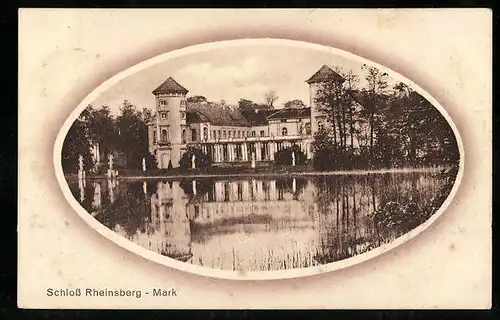 AK Rheinsberg / Mark, Schloss vom Wasser aus gesehen