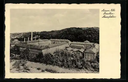 AK Meissen a. Elbe, Blick auf die Porzellan Manufaktur
