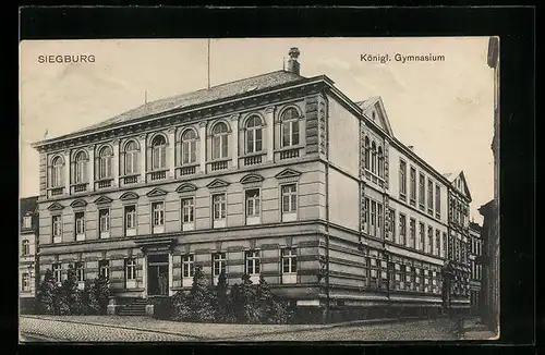 AK Siegburg, Königl. Gymnasium, Strassenansicht