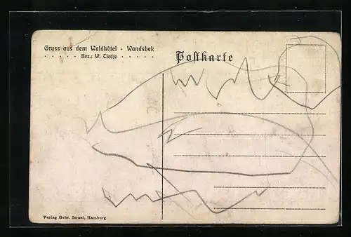 AK Hamburg-Wandsbek, Waldhotel W. Tiedje, Wintergarten