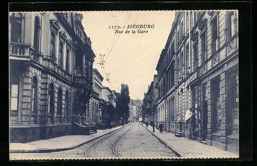 AK Siegburg, Rue de la Gare, Bahnhofstrasse